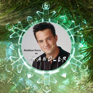 Matthew Perry Chandler FRIENDS TV show Snowflake Holiday Christmas Tree Ornament